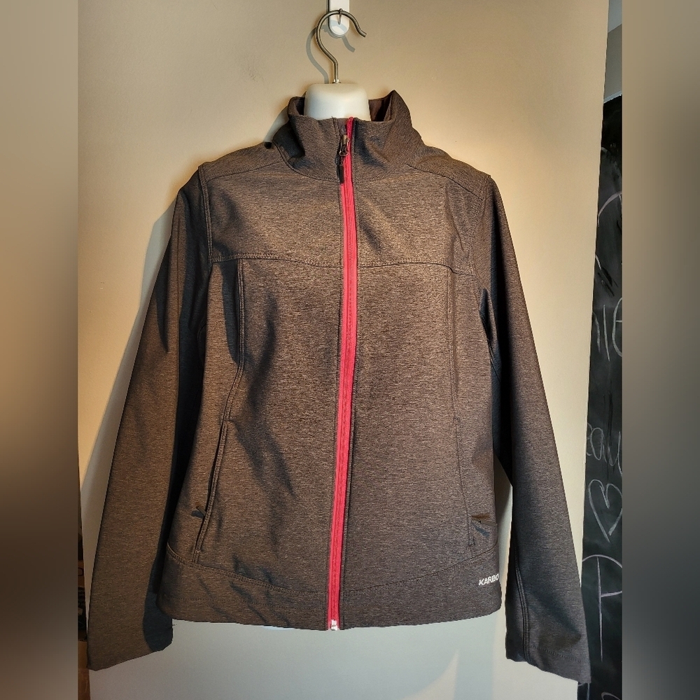 Women Gray Jacket with Pink Accents